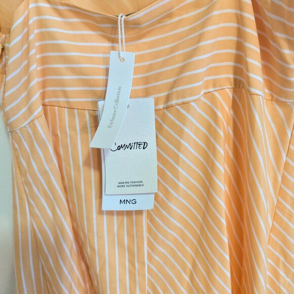 NWT MANGO Yellow Stripe A-Line Sundress from Nordstrom - Picture 4 of 7
